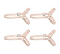 sourcing map 2 pares de correas desmontables para zapatos de tacón, correa de tobillo ajustable de repuesto antisuelta para sandalias de tacón alto para mujer, color rosa claro