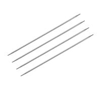 sourcing map 2 Pares Tejer Agujas Juego, 4mm Diámetro 9.84 Pulgadas Longitud Inoxidable Acero Doble Puntiagudo Suéter Agujas para Mano Hecho Proyectos Bricolaje Tejer