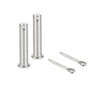 sourcing map 2 pasadores de horquilla M12 x 60 mm, acero inoxidable 304 de un solo agujero, sistema de bloqueo de enganche de cabeza plana con pasadores de aleta para instalación de muebles, remolque