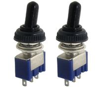 sourcing map 2 Pcs 125V 6A ON/ON 2 Posición SPDT 3 Pins Interruptor Conmutador con Tapa Impermeable