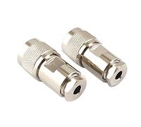 sourcing map 2 pcs Conector para Cable RG58 Tipo N Adaptador coaxial RF Recto Macho