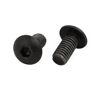 sourcing map 2 Pcs M5X10mm 10.9 Grado Zócalo Hexagonal Reverso Tornillo De Rosca De La Mano Izquierda Negro