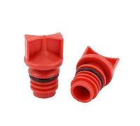 sourcingmap® Tapones de aceite del compresor de aire con carcasa de plástico rojo 2pcs de 18mm de diámetro de rosca macho