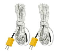sourcing map 2 Pcs Tipo K 0-400C Sonda Par termoeléctrico Sensor 5 Metros para Termómetro
