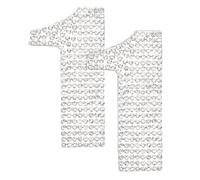 sourcing map 2 pegatinas autoadhesivas con diamantes de imitación para números medianos, parches bordados para coser en manualidades, decoración de ropa, color blanco 1