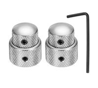 sourcing map 2 perillas de control concéntricas dobles apiladas, 1/4 pulgadas universales de metal con tono de volumen, pomos de control de audio con llave para guitarra eléctrica, bajo, color