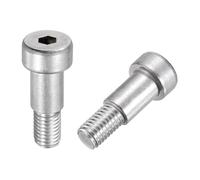 sourcing map 2 pernos de hombro de acero inoxidable 304 de 12 mm de diámetro de hombro de 16 mm de longitud del hombro M10 x 1,5 rosca hexagonal para industrias de maquinaria de moldeo por inyección