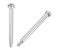 sourcing map 2 pernos de hombro de acero inoxidable 304 de 8 mm de diámetro de hombro de 80 mm de longitud del hombro M6 x 1 rosca hexagonal para industrias de maquinaria de moldeo por inyección