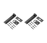 sourcing map 2 pernos de superficie de latón macizo de 4 pulgadas, cerradura de puerta deslizante de seguridad oculta con tornillos, cerradura de puerta francesa pulida para puertas empotradas de