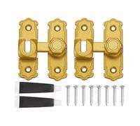 sourcing map 2 pestillos de puerta abatible de 90/180 grados, de aleación de aluminio, con tornillos y pegamento, cerradura de puerta pesada para armario de granero, valla de madera, ventana de garaje