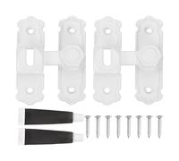 sourcing map 2 pestillos de puerta abatible de 90/180 grados, de aleación de aluminio, con tornillos y pegamento, cerradura de puerta pesada para armario de granero, valla de madera, ventana de garaje