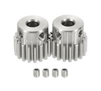 sourcing map 2 piezas 1 Mod 18T engranaje recto de 6.35 mm de diámetro, engranaje de piñón de acero inoxidable 304, ángulo de presión de 20°, para rack de espolón y modelo RC de coche o motor DIY (16