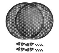 sourcing map 2 Piezas 15" Altavoz Gofre Rejilla Metal Malla Audio Subwoofer Guardia Protector Cubierta con Clips, Tornillos