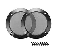 sourcing map 2 Piezas 3" Altavoz Rejilla Malla Decorativa Círculo Woofer Guardia Protector Cubierta Audio Accesorios Negro