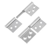sourcing map 2 piezas de acero inoxidable tipo bandera bisagras de gabinete de puerta de ventana 3.1 "de longitud