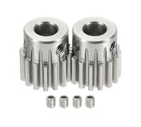 sourcing map 2 piezas de engranaje recto 1 Mod 15T de 7 mm de diámetro, engranaje de piñón de acero inoxidable 304, ángulo de presión de 20°, para rack de espolón y modelo RC de coche o motor DIY (14