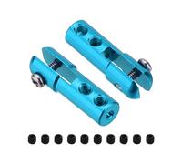 sourcing map 2 piezas de horquilla de metal con rosca M2 de aleación de aluminio, servo bocina, conector de portabrocas con tornillos para modelos de helicóptero, avión, coche, helicóptero, color azul