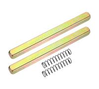 sourcing map 2 piezas de husillo de perilla de puerta, 100 mm de repuesto para manija de puerta con resorte, piezas de repuesto de husillo recto vintage para cerraduras mecánicas, tono dorado