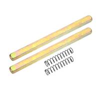 sourcing map 2 piezas de husillo de perilla de puerta, 120 mm de repuesto para manija de puerta con resorte, piezas de repuesto de husillo recto vintage para cerraduras mecánicas, tono dorado