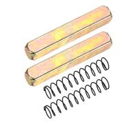 sourcing map 2 piezas de husillo de perilla de puerta, 50 mm de repuesto para manija de puerta con resorte, piezas de repuesto de husillo recto vintage para cerraduras mecánicas, tono dorado