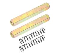 sourcing map 2 piezas de husillo de perilla de puerta, 60 mm de repuesto para manija de puerta con resorte, piezas de repuesto de husillo recto vintage para cerraduras mecánicas, tono dorado