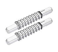 sourcing map 2 piezas de husillo de perilla de puerta, 80 mm de repuesto para manija de puerta con resorte límite, piezas de repuesto de husillo recto vintage para cerraduras mecánicas, tono plateado