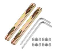 sourcing map 2 piezas de husillo de perilla de puerta, 85 mm de largo, barra de husillo de repuesto con tornillos hexagonales y llave, manijas cuadradas de repuesto para montaje de muebles, proyectos
