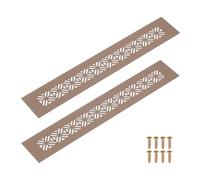 sourcing map 2 piezas de rejillas de ventilación de aleación de aluminio, 300 x 50mm / 11.8 x 2" Rectangulares con persianas, cubierta de ventilación con tornillos de montaje para puerta, armario