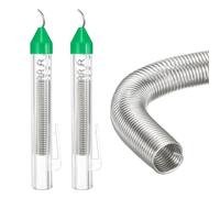 sourcing map 2 piezas de soldadura de núcleo de colofonia, alambre de flujo de soldadura sin plomo de 1,8 mm de diámetro, 20 g cada uno de los cables portátiles de estaño para soldadura eléctrica