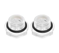 sourcing map 2 piezas de vidrio para compresor de aire M18 x 1,5 mm, indicador de nivel de líquido macho, cabeza hexagonal, ventana indicadora de aceite con junta tórica para accesorios de compresor