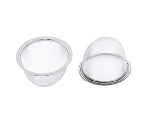 sourcing map 2 Piezas Redonda de Acero Inoxidable de té infusor Cesta 75 mm
