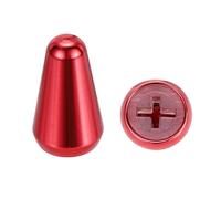 sourcing map 2 piezas ST para interruptor de pastilla de 3/5 vías, diámetro interior de agujero cruzado, 0.2 x 0.15 pulgadas, tapa de metal para piezas de repuesto de guitarra eléctrica, color rojo
