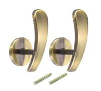 sourcing map 2 Piezas Sujeta Cortinas, Soportes de Amarre de Cortinas de Aleación de Aluminio Montados en la Pared Ganchos de Cortina para Sala de Estar Dormitorio Oficina (Bronce)