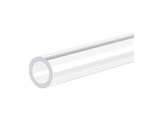sourcing map 2 Piezas Transparente Rígido Acrílico Tubería 8mm ID X 12mm OD