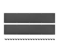 sourcing map 2 placas de puerta de aluminio de 15,2 x 76,2 cm de grosor, para puerta delantera exterior o puerta trasera, color negro