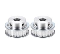 sourcing map 2 poleas de distribución de aluminio, XL de 24 dientes de 10 mm de diámetro, polea de correa de distribución de rueda síncrona de 5,08 mm, paso de 11 mm, ancho de ranura para correa