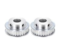 sourcing map 2 poleas de distribución de aluminio, XL de 30 dientes de 16 mm de diámetro, polea de correa de distribución de rueda síncrona de 5,08 mm, paso de 11 mm, ancho de ranura para correa