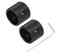 sourcing map 2 pomos de guitarra de metal, control de tono de volumen, 1/4 x 9/16 pulgadas con tornillo de ajuste para bajo de guitarra eléctrica, color negro