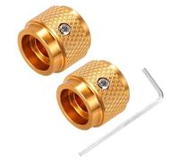 sourcing map 2 pomos de guitarra de metal, control de tono de volumen, 1/4 x 9/16 pulgadas con tornillo de ajuste para bajo de guitarra eléctrica, color dorado