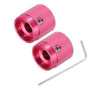 sourcing map 2 pomos de guitarra de metal, control de tono de volumen, 6 x 17 x 17 mm, pomos de potenciómetro con llave para bajo de guitarra eléctrica, color rojo