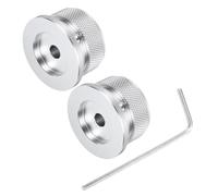 sourcing map 2 pomos de guitarra de metal, control de tono de volumen, 6 x 34 x 20 mm, pomos de potenciómetro con llave para bajo de guitarra eléctrica, color plateado