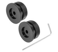 sourcing map 2 pomos de guitarra de metal, control de tono de volumen, 6 x 38 x 20 mm, potenciómetro con llave para bajo eléctrico, color negro