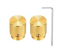 sourcing map 2 pomos de potenciómetro de aluminio, 6 mm de diámetro interior x 12,5 mm de diámetro exterior x 16 mm de altura, perillas universales de control de tono de volumen para guitarra, bajo