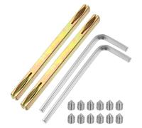 sourcing map 2 pomos de puerta de repuesto de 130 mm de largo con tornillos hexagonales y llave, manijas cuadradas de repuesto para montaje de muebles, proyectos de bricolaje, color dorado