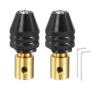 sourcing map 2 portabrocas sin llave de 9 mm, adaptador de conversión de portabrocas de vástago redondo, cambio rápido de 0.01 a 0.12 pulgadas, para destornilladores inalámbricos de vástago redondo