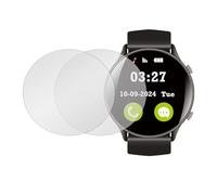 sourcing map 2 protectores de pantalla de reloj de vidrio templado de 33,5 mm, protección antiespía, esfera de reloj universal, protector de cara de cristal, suave, antimiradas, película redonda para