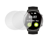 sourcing map 2 protectores de pantalla de reloj de vidrio templado de 33 mm, protección antiespía, esfera de reloj universal, protector facial de cristal, suave, antimiradas, película redonda para