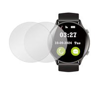 sourcing map 2 protectores de pantalla de reloj de vidrio templado de 37,5 mm, protección antiespía, esfera de cristal, protector de pantalla suave, antimiradas, película redonda para relojes