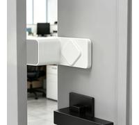 sourcing map 2 protectores de pellizcos de puerta, protector de pellizco de dedos, tope de puerta de cabeza cuadrada, ABS y silicona giratoria, mantiene los dedos seguros para la seguridad del hogar y