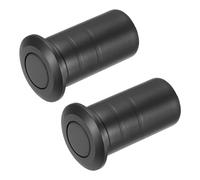 sourcing map 2 protectores de polvo para pestillo de puerta de 14 mm, acero inoxidable 304 a prueba de polvo, accesorios de bloqueo de perno de barril para pestillo interior y exterior, color negro